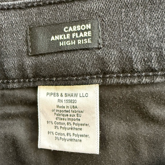 Veronica Beard Carson Ankle Flare Charcoal Jeans - Picture 6 of 6